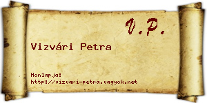 Vizvári Petra névjegykártya